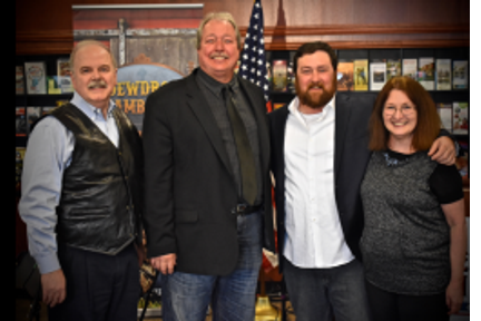 Left to Right - UDMD Board Member Dr. Michael Doubler, Russell Moore, UDMD Executive Director Ben Wilson, UDMD Board of Directors President Gloria Christy Left to Right - UDMD Board Member Dr. Michael Doubler, Russell Moore, UDMD Executive Director Ben Wilson, UDMD Board of Directors President Gloria Christy