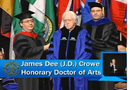 J.D. Crowe Receiving Honorary Doctorate